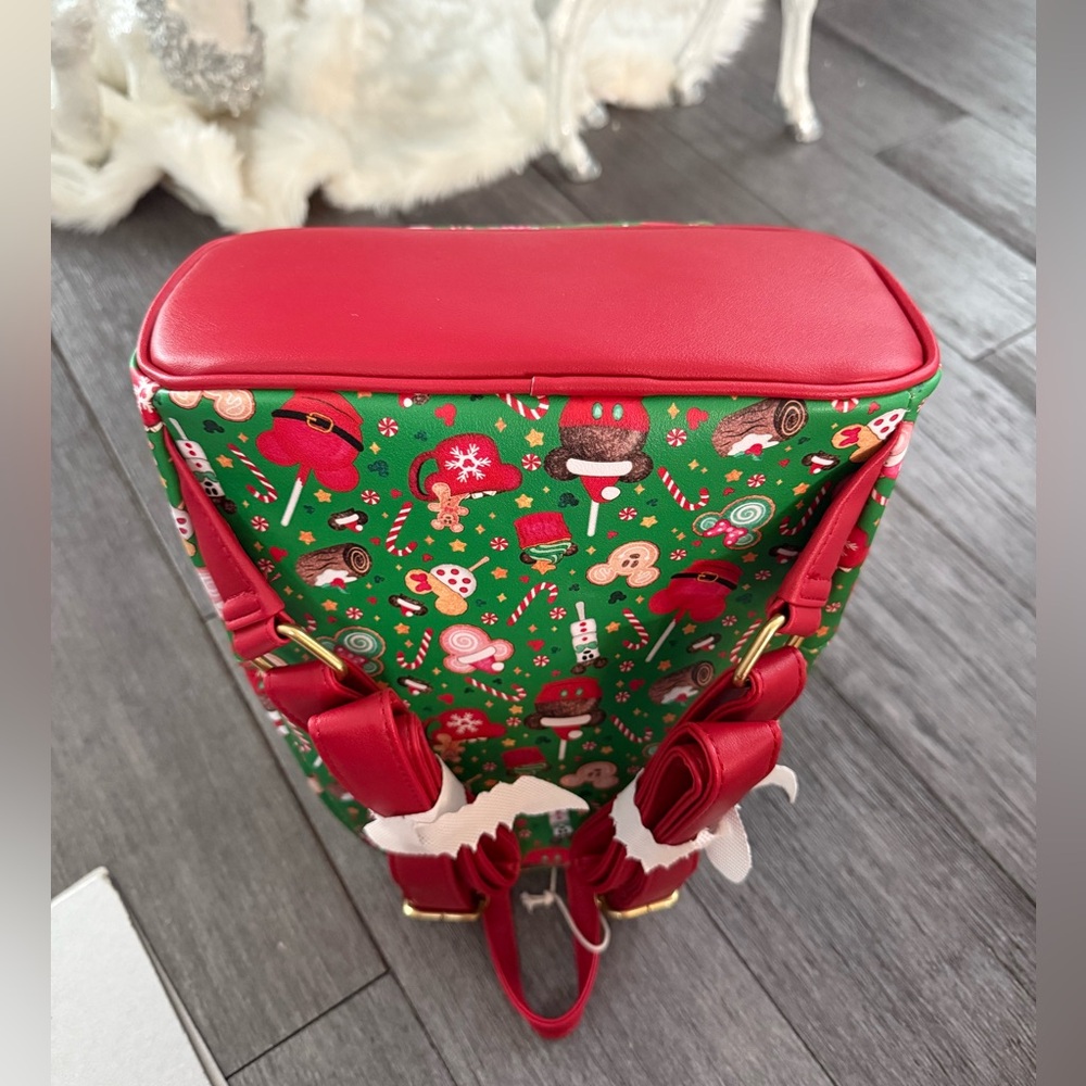 Disney Green Holiday Backpack with Festive Prints - Picture 4 of 5